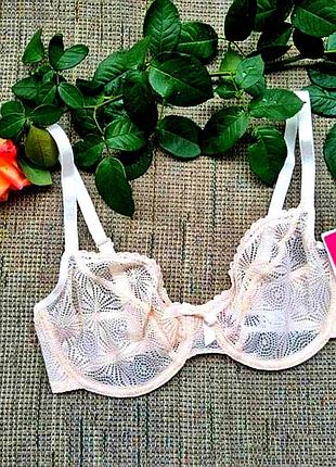 Бюстгальтер passionata enjoy бежевый кружевной 70b, 75b