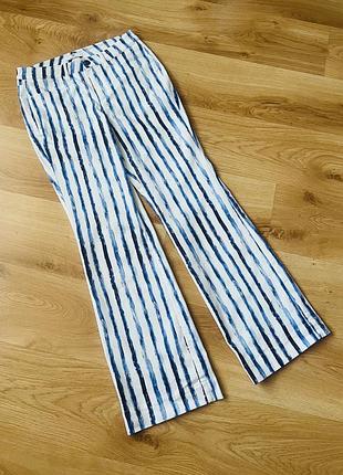 Жіночі  брюки в смужку модель tie-dye bootcut  від peter hahn