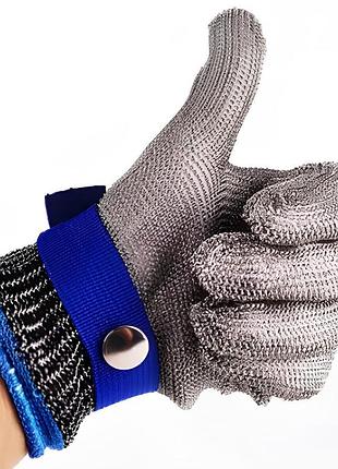 Перчатка кольчужная resteq s из нержавеющей стали, перчатки от порезов, защитные порезостойкие