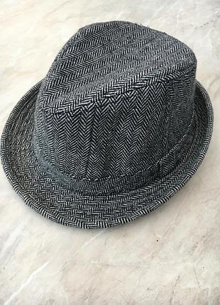 Класичний капелюх трилбі челентанка we fashion чоловічий сірий в ялинку 60-й xxl