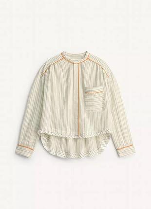 Смугаста сорочка жіноча zara new