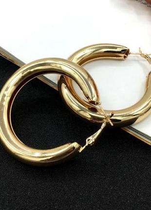 Объемные серьги кольца крупные