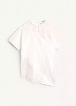 Футболка жіноча біла бавовняна zara new