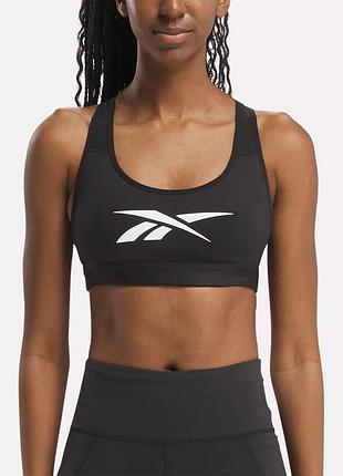 Спортивний топ reebok чорний xs оригінал бра для спорту