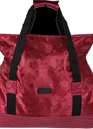 Дорожная сумка, саквояж 25l wallaby бордовая геометрия