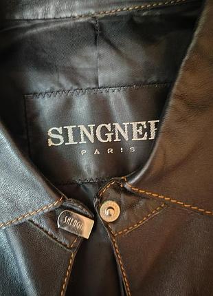 Шкіряний піджак бренду singner