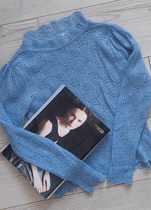 Ажурная кофта, свитер с шерстью, от mango