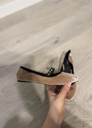 Балетки лодочки бархатні pull&bear