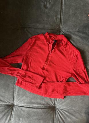 Гольф водолазка червона вкорочена