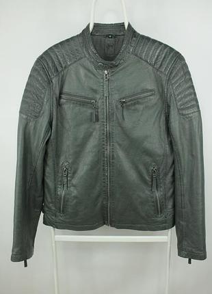 Качественная кожаная куртка gipsy men's chester legv slim fit leather jacket gray