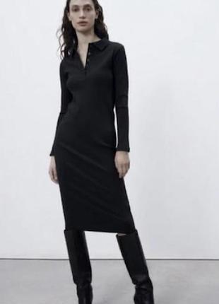 Трикотажна миді сукня zara