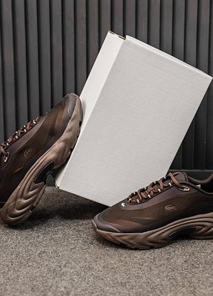 Кросівки lacoste spinor premium sneakers brown