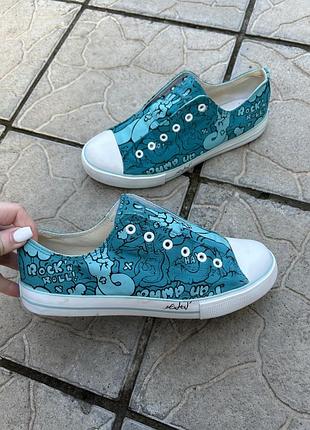 Яркие фирменные кеды кеди на резинке fila 40-41p