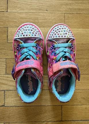 Кеди для дівчинки skechers 24 рожеві
