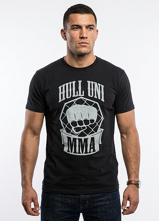 Футболка чорна чоловіча з принтом mma