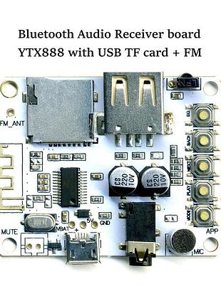 Bluetooth audio receiver board ytx888 with usb tf card