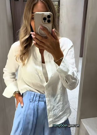 Сорочка 100% льон zara