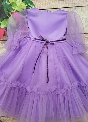 Сукня святкова для дівчинки лаванда, рожева на випускний в садочок , школу 4