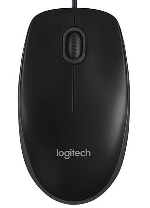 Мышка logitech b100 black (910-003357)