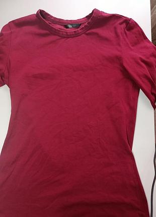 Лонгслів бордовий size s 3