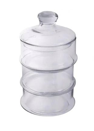 Конфета стеклянная трехъярусная excellent houseware