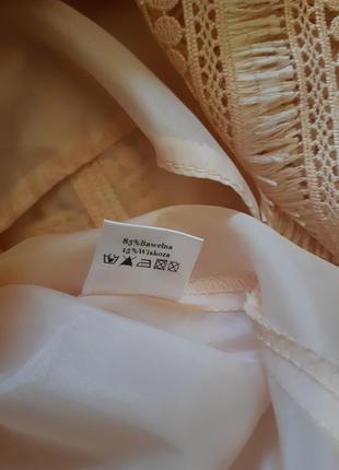 Комбинированное нюдовое платье из кружева с рюшами, оборками missu6 фото