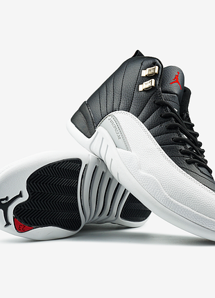 Кроссовки jordan 12 retro taxi playoffs white black арт 2103