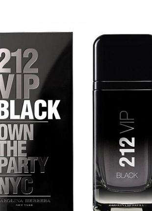 Carolina herrera 212 vip men black мужская парфюмированная вода 50мл,оригинал