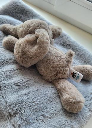 М'якенька іграшка від jellycat лежаче слоненя tiny smudge elephant.