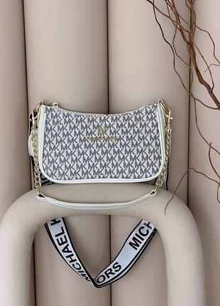Женская сумка michael kors jet set charm белая