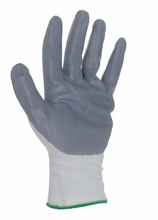Рукавички трикотажні з частковим нітриловим покриттям р9 (сірі, манжет) sigma (9443511) 3