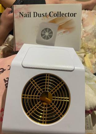 Настільна манікюрна витяжка nail dust collector біла нова