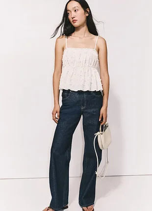 Стильные джинсы wide fit фирмы h&amp;m,р.32.