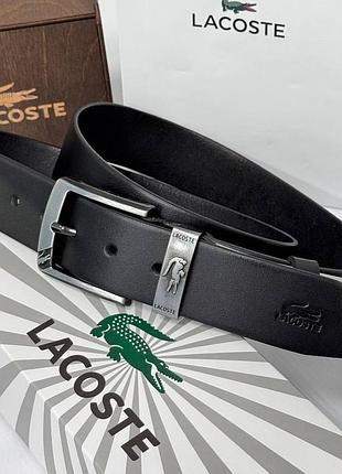 Мужской ремень lacoste черный