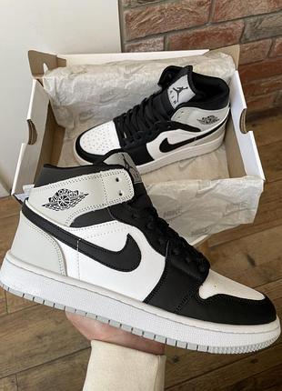 Кросівки air jordan retro 1 black grey