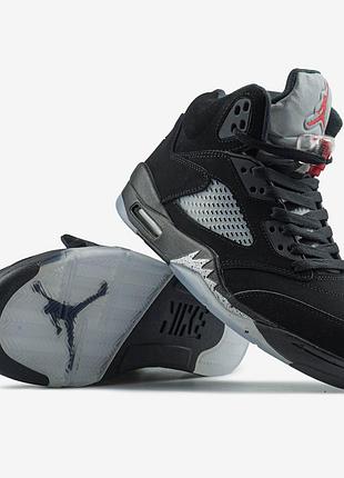Кроссовки jordan 5 black blue арт 2028