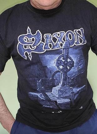 Стильная винтажная мерч rock футболка saxon the inner sancer sancetum, тур по японии 2008,хл
