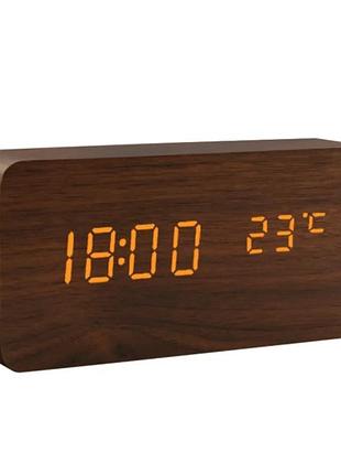 Настільний годинник будильник електронний