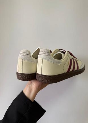 Adidas samba beige maroon