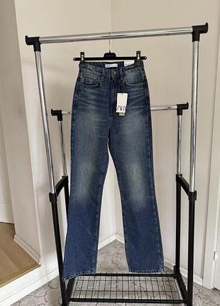 Джинси висока талія кльош жіночі zara