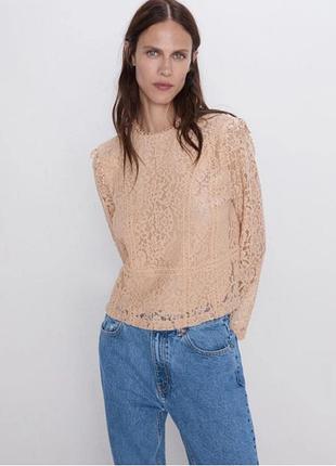 Мереживна блузка zara