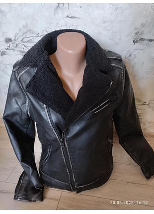 Куртка кожаная zara (вьетнам)р.152(11-12)