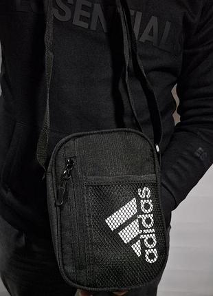 Барсетка adidas stripe vertically чорна 4