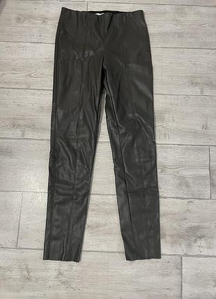 Жіночі штани з еко шкіри h&m 36р