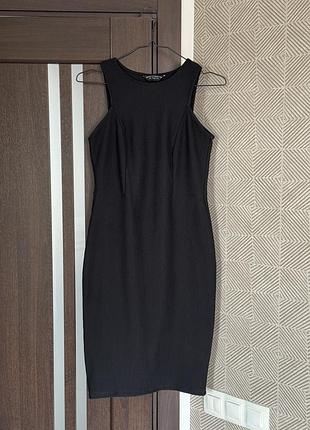 Чорна сукня футляр в рубчик dorothy perkins