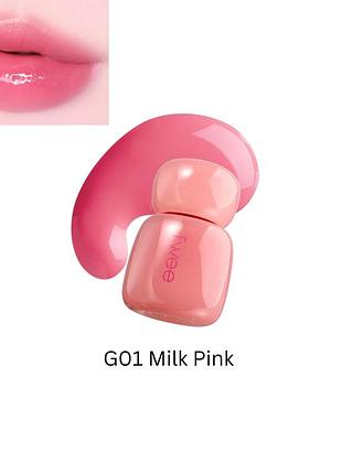 Fwee pink obsession stay-fit lip tint сияющий тинт для губ g01 milk pink