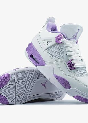 Кроссовки jordan 4 purple white арт 2044