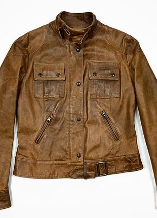 Шкіряна куртка sasch в стилі belstaff мотокуртка