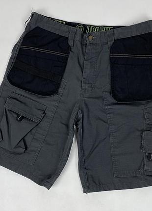 Карго шорти apache industrial workwear робочі шорти для роботи чоловічі сірі професійні з кишенями розмір 34 2