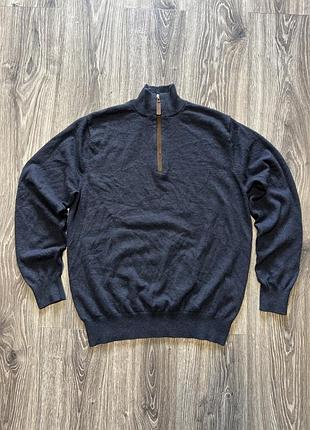 Джемпер кофта светр зіп 1/4 schoffel 100%wool 4
